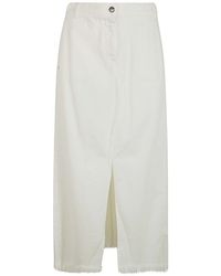Antonelli - Iago Denim Skirt With Slit - Lyst