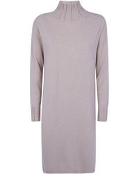 Fabiana Filippi - Dress Wool Silk Cashmere "Platinum Turtle Neck Knit Dr - Lyst