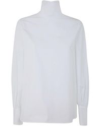 Alberto Biani - 's White High Neck Shirt| Bernardellistores.com - Lyst