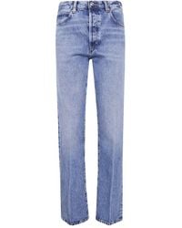 FRAME - "The Vertical" High Rise Straight Leg Jeans - Lyst