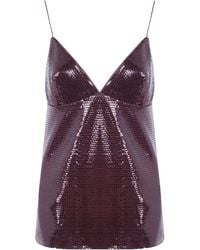 Alberta Ferretti - Top Paillettes Jersey - Lyst