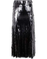 Self-Portrait - Sequin Midi Skirt - Lyst