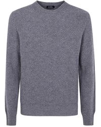 Barba Napoli - Round Neck Embroidery Sweater - Lyst