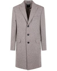ZEGNA - Wool And Cashmere Overcoat - Lyst