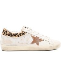Golden Goose - Super-Star Leather Sneakers - Lyst