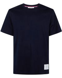 Thom Browne - Relaxed Fit Ss Tee With Side Slit - Lyst