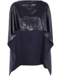 Alberta Ferretti - Coat Paillettes On Jersey Cape - Lyst