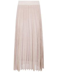 Blugirl Blumarine - Stripes Lux Skirt - Lyst