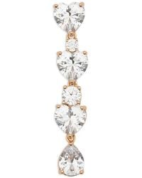 Self-Portrait - Heart Crystal Tiered Earrings - Lyst