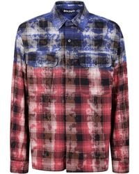 Palm Angels - "B Curved Logo Check" Long Sleeves Shirt - Lyst