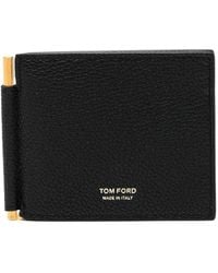 Tom Ford - Soft Grain Leather T Line Money Clip Wallet - Lyst