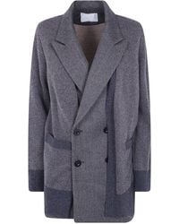 Sacai - Cardigan Double Face Herringbone "Double Face Herringbone X Wool - Lyst