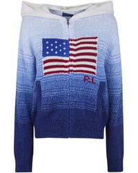 Polo Ralph Lauren - "Flag" Hooded Fullzip Cardigan Sweater - Lyst