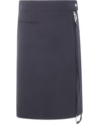 Courreges - Zipped 'Heritage' Crepe Skirt - Lyst