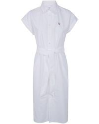 Polo Ralph Lauren - Belted Oxford Shirtdress - Lyst