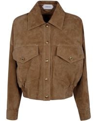 Versace - Jacket Suede Effect Leather "Blouson" - Lyst