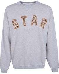Golden Goose - "Star" Oversize Crewneck Heavy Fleece Destroyed Wa - Lyst