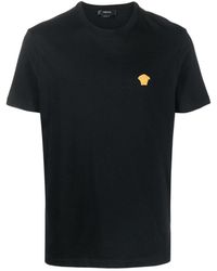 Versace - T-shirt Compact Cotton Jersey Fabric And Medusa Pop Embroidery - Lyst