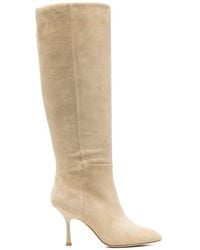 Stuart Weitzman - Suede Pointed-Toe Boots - Lyst