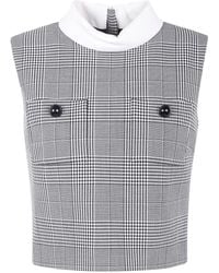 Self-Portrait - Prince Of Wales Check Top - Lyst