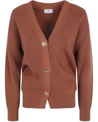 Elisabetta Franchi - Sweater Button Detail "Tricot Cardigan" - Lyst