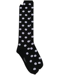 Marni - Women Cotton Polka Dot Calf Socks - Lyst