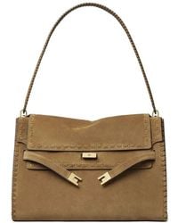 Tory Burch - "Lee Radziwill" Suede Large Shoulder Bag - Lyst