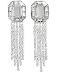 Self-Portrait - Crystal Droplet Earrings - Lyst