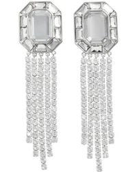 Self-Portrait - Crystal Droplet Earrings - Lyst