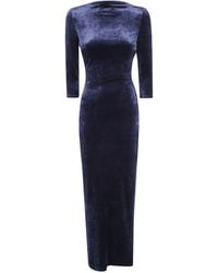 Giorgio Armani - Dress Long Sleeve "Midi Round Neck Dress" - Lyst