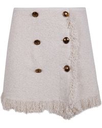 P.A.R.O.S.H. - Above-Knee Wool Skirt - Lyst