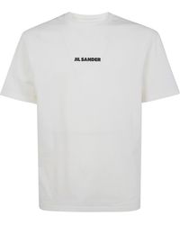 Jil Sander - Crewneck Short Sleeves Logo T-Shirt - Lyst