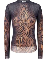 Jean Paul Gaultier - Top A Maniche Lunghe - Lyst