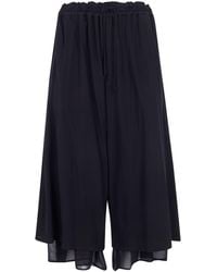 Y's Yohji Yamamoto - Gathere Double Layers Trousers - Lyst
