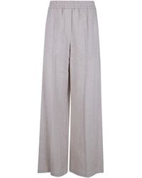 Brunello Cucinelli - Linen Trousers - Lyst