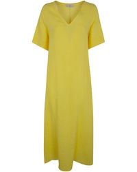Whyci - Dress V Neck Long "1015 0043" - Lyst