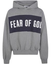 Fear Of God - Sweatshirt Panelled "Cropped Relaxed Hoodie" - Lyst