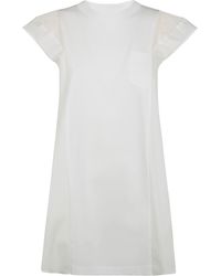 Sacai - Popeline X Cotton Jersey Dress - Lyst