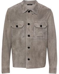 Tom Ford - Microsuede Shirt Jacket - Lyst