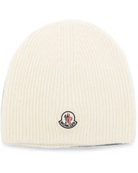 Moncler - Hat Classic Logo Bonnet - Lyst