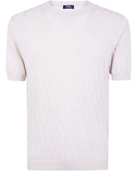 Barba Napoli - Embroidered Fancy Round Neck Sweater - Lyst