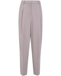 Fabiana Filippi - Cady Pleated Carrot Fit Trousers - Lyst