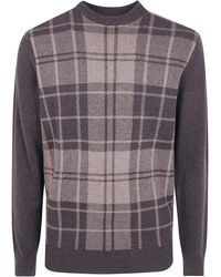 Barbour - Crewneck Sweater "Mineral Tartan" - Lyst