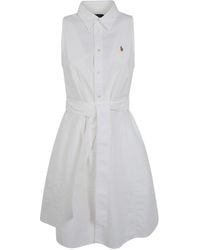 Polo Ralph Lauren - Dress Sleeveless Mini Shirt Dress - Lyst