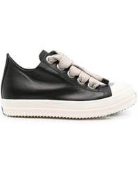 Rick Owens - Leather Jumbo-Lace Sneakers - Lyst