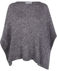 D.exterior - D. Exterior Sweater Soft Alpaca Crystals Cape - Lyst