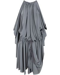 Balmain - Open Shoulder Fluid Crepe Dress - Lyst