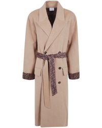Drole de Monsieur - Long Belted Coat "Monogram" - Lyst