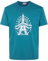 KENZO - T-Shirt Slim "Eiffel Tower Design" - Lyst