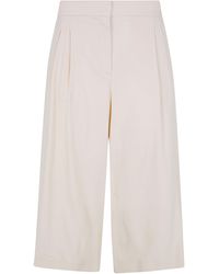 Twinset - Wide Leg Cropped Trousers - Lyst